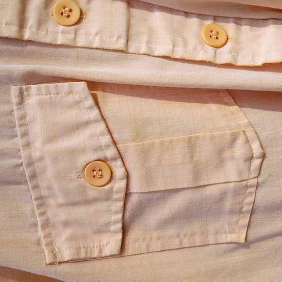 Vintage 60 70 s shirt. Breed by Campus. Peach. - Picture 3 of 4